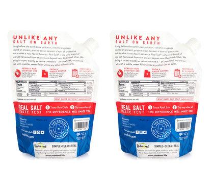 REDMOND Real Sea Salt - Natural Unrefined Gluten Free Fine, 26 Ounce Pouch (1 Pack)