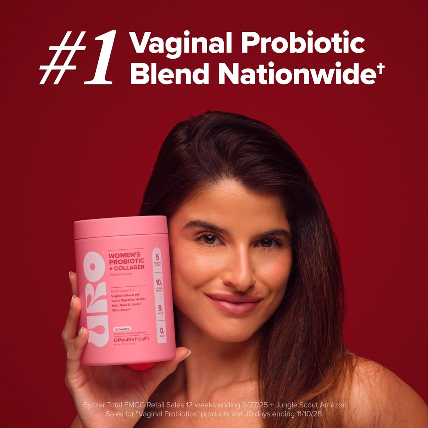 URO Probiotic + Collagen Powder – Vaginal, Skin & Gut Health – 20 Servings