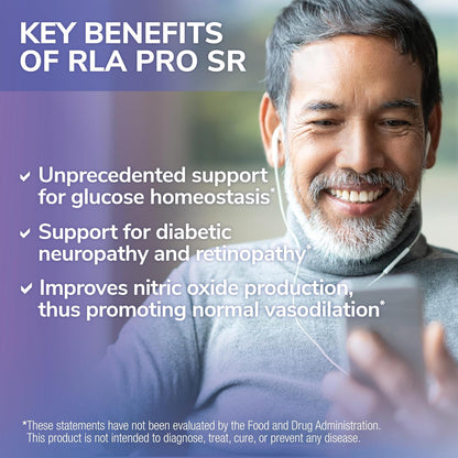 Tesseract RLA Pro SR R-Lipoic Acid Supplement, Energy Support, 60 Capsules | Sustained Release, Helps Maintain Cellular Energy & Glucose Utilization, Gluten Free, Plant Based