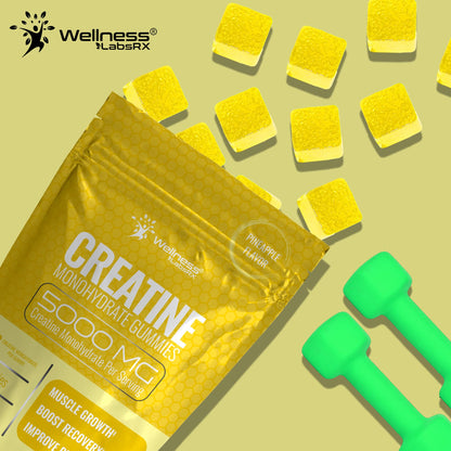 Creatine Gummies 5000mg, 30 Servings Creatine Monohydrate Gummies - Third-Party Tested Creatine for Women, Strawberry Flavor Creatine for Men, Muscle Growth, Strength, and Recovery - Pack of 1