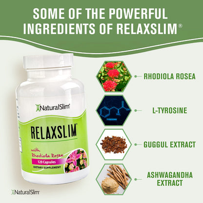 Naturalslim Relaxslim for Metabolism, Helps Control Appetite, Fat & Stress Support - Adaptogen Supplements