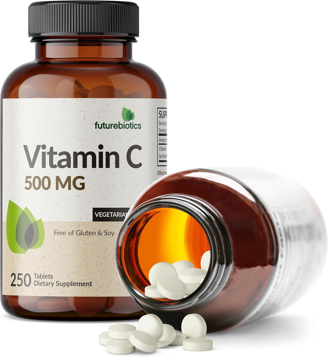 Futurebiotics Vitamin C 500mg Non-GMO, 250 Tablets