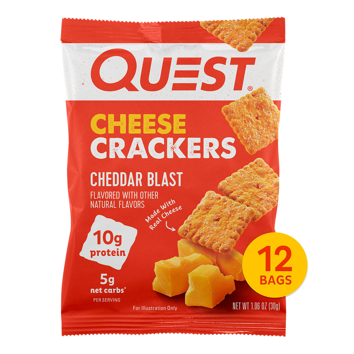 Quest Nutrition Cheese Crackers & Protein Chips Variety Pack, (BBQ, Cheddar & Sour