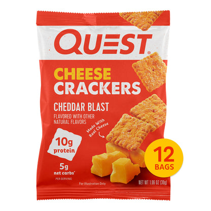 Quest Nutrition Cheese Crackers & Protein Chips Variety Pack, (BBQ, Cheddar & Sour