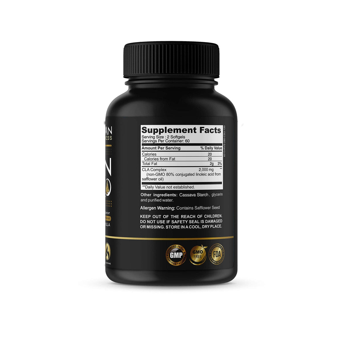 Vegan CLA Pro 2000 mg Pure Premium CLA Safflower Oil Conjugated Linoleic Acid Best
