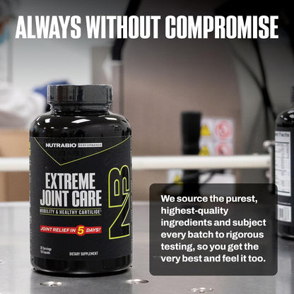 NutraBio Extreme Joint Care - Joint Support Supplement - Joint Health Supplement, Supports Joints, Mobility, and Cartilage - 120 Capsules