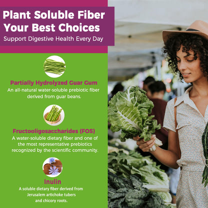 Fiber Gummies for Adults, GLP-1 Friendly 10g Prebiotic Fiber Supplement w/ Digestive Enzymes, Probiotics & 100mg Betaine for Digestive & Gut Health and Regulate Bowel Movement, Vegan, Sugar Free,120ct