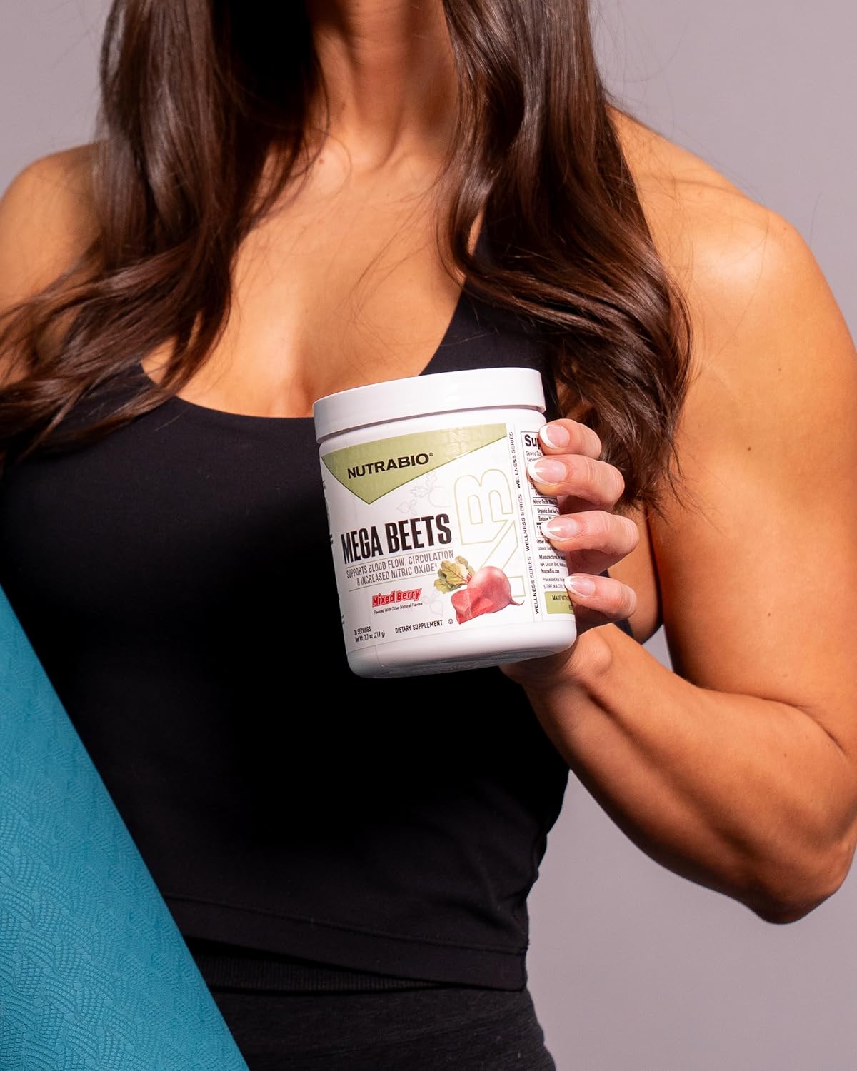 NutraBio Mega Beets Organic Beet Root Powder Nitric Oxide Superfood, NO3-T Nitrates and Antioxidants - Supports Performance, Circulation, Blood Flow, Overall Health - 30 Servings