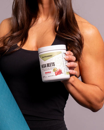 NutraBio Mega Beets Organic Beet Root Powder Nitric Oxide Superfood, NO3-T Nitrates and Antioxidants - Supports Performance, Circulation, Blood Flow, Overall Health - 30 Servings