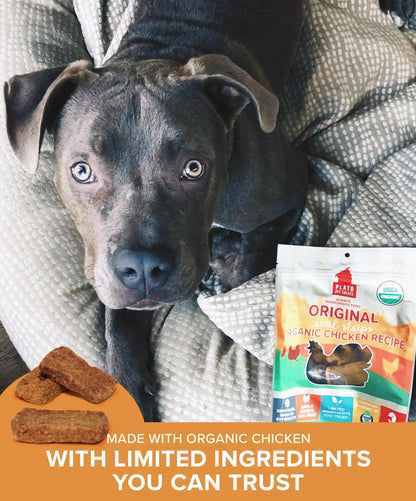 Plato Pet Treats Real Strips - Air-Dried Meat Bars for Dogs - Delicious, Limited Ingredient Dog Treats - Grain Free - Original Real Strips Turkey & Pumpkin 18oz - 2 Pack