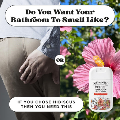 Poo-Pourri Before-You-Go Toilet Spray, Tropical Hibiscus, 2 Fl Oz - Hibiscus, Apricot and Citrus
