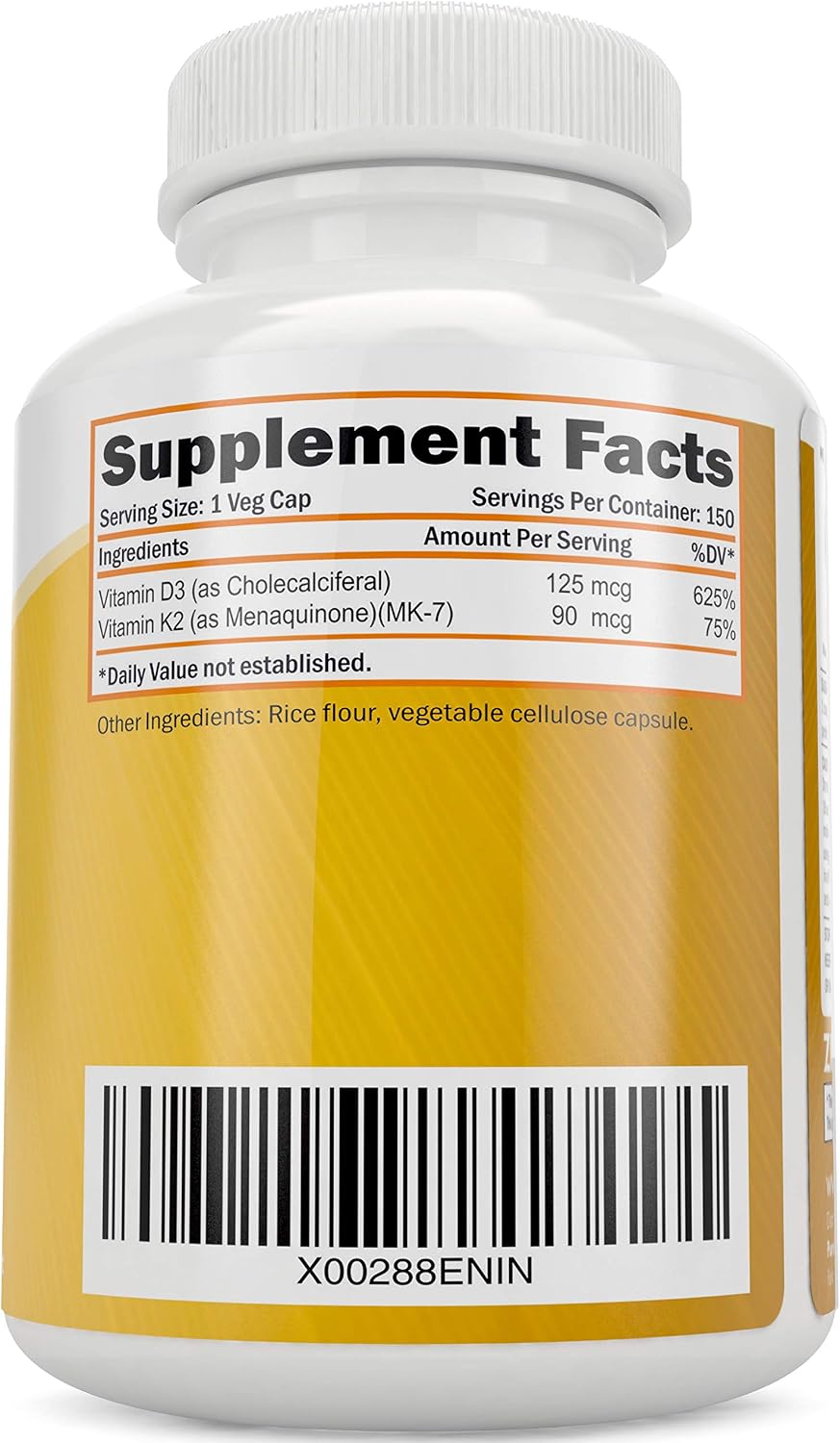 Purely Holistic Magnesium Malate 400mg + Vitamin D3 125mcg K2 MK7 90mcg - 270 Tablets & 150 Capsules - Vegetarian Bundle - Made in USA