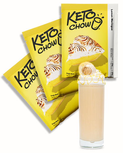 Keto Chow Chocolate Peanut Butter Meal Replacement Shake Powder, 3 Meals