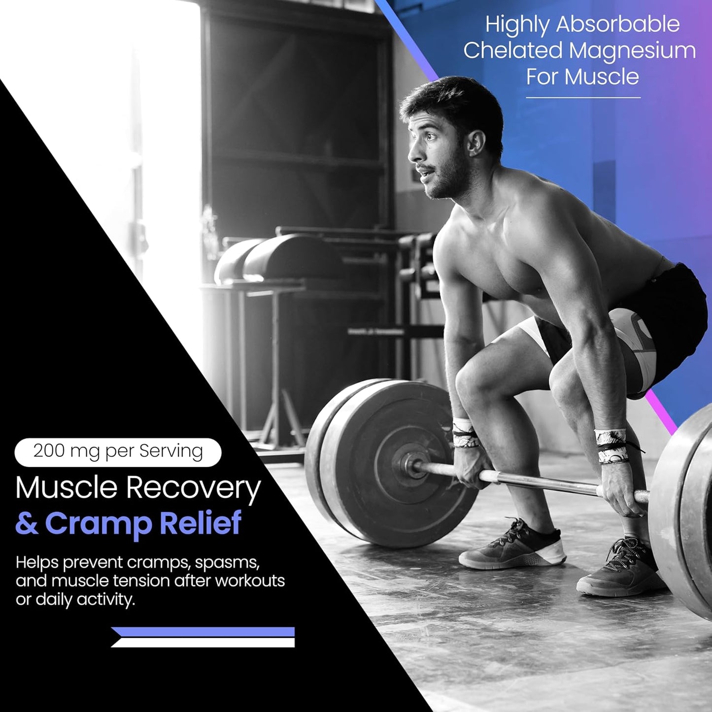 MilaMiAmor Albion® Magnesium Bisglycinate – Highly Absorbable Chelated Magnesium for Muscle, Nerve, Relaxation & Sleep Support – Gentle on Stomach, Vegan – 200mg per Serving, 60 Capsules