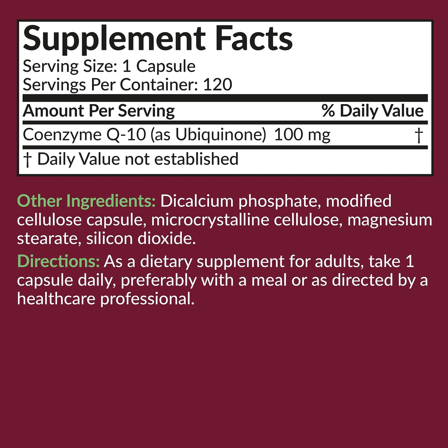 Futurebiotics CoQ10 100 MG Cellular Energy Production, 60 Vegetarian Capsules