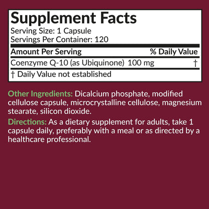 Futurebiotics CoQ10 100 MG Cellular Energy Production, 60 Vegetarian Capsules