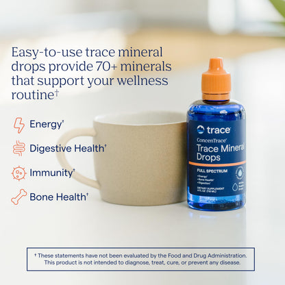 Trace Minerals ConcenTrace Mineral Drops, 70+ Ionic Minerals, 8 fl oz