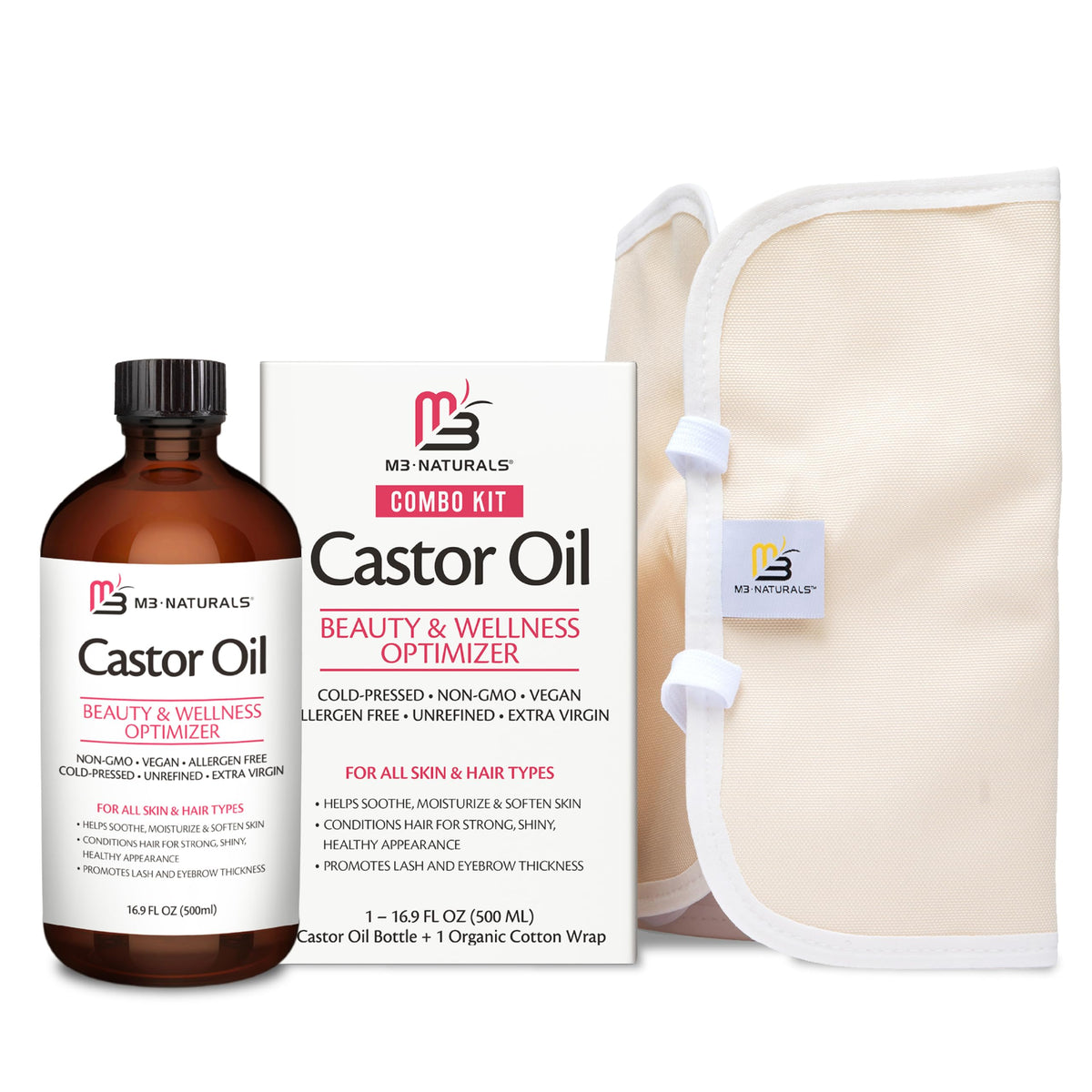 Organic Castor Oil Roll On - Extra Virgin, Unrefined & Hexane-free (3oz)