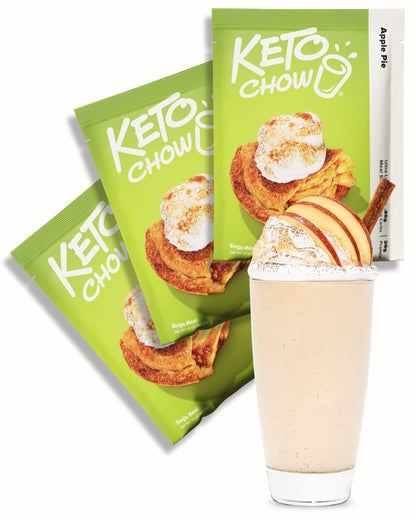 Keto Chow Chocolate Peanut Butter Meal Replacement Shake Powder, 3 Meals