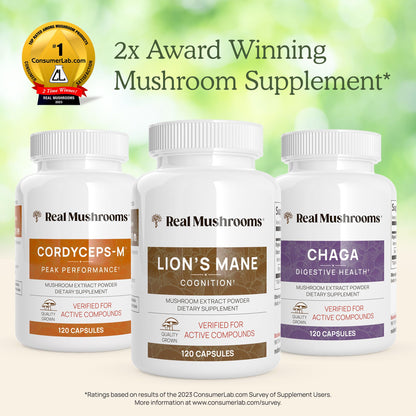 Real Mushrooms Cordyceps Capsules - Performance Mushroom Extract Supplement