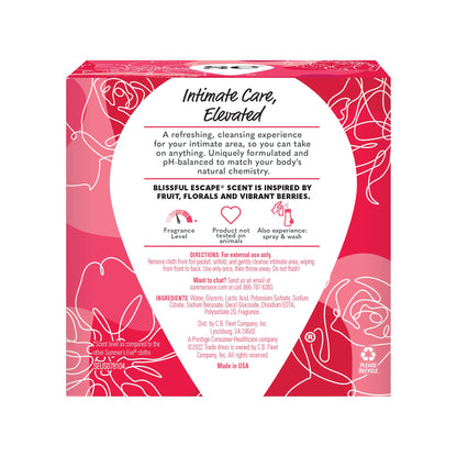 Summer's Eve Blissful Escape Daily Refreshing Feminine Wipes, Removes