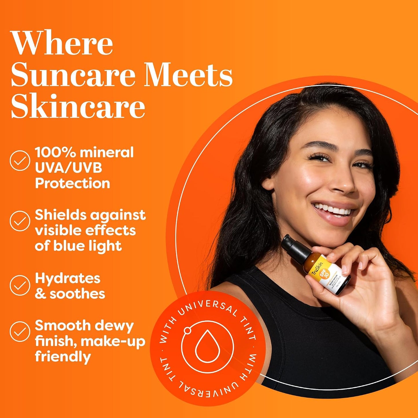 TruSkin Rejuvenate & Protect Bundle - Vitamin C Super Serum Plus 2oz and Tinted Mineral Sunscreen Serum SPF 30