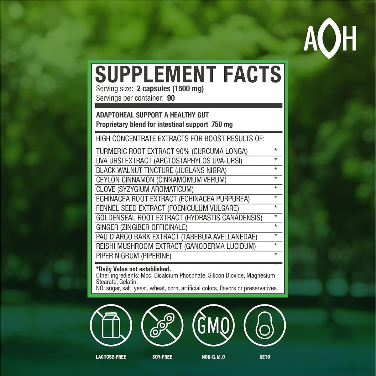 ADAPTOHEAL Intestiplus Adaptogen Gut Support Turmeric (180 Caps)