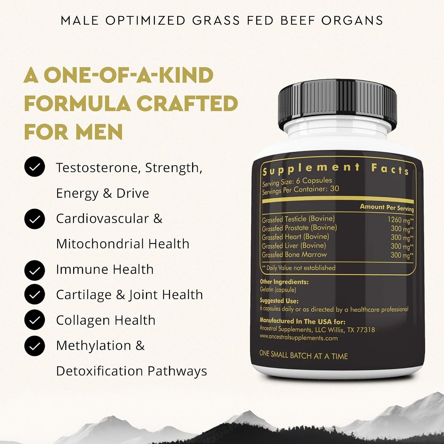 Ancestral Supplements FEM & Mofo Bundle – His & Hers Grass Fed Organ Supplements – Supports Hormone Balance, Energy, Vitality & Wellness – Pasture Raised Beef Organ Multivitamin for Men & Women