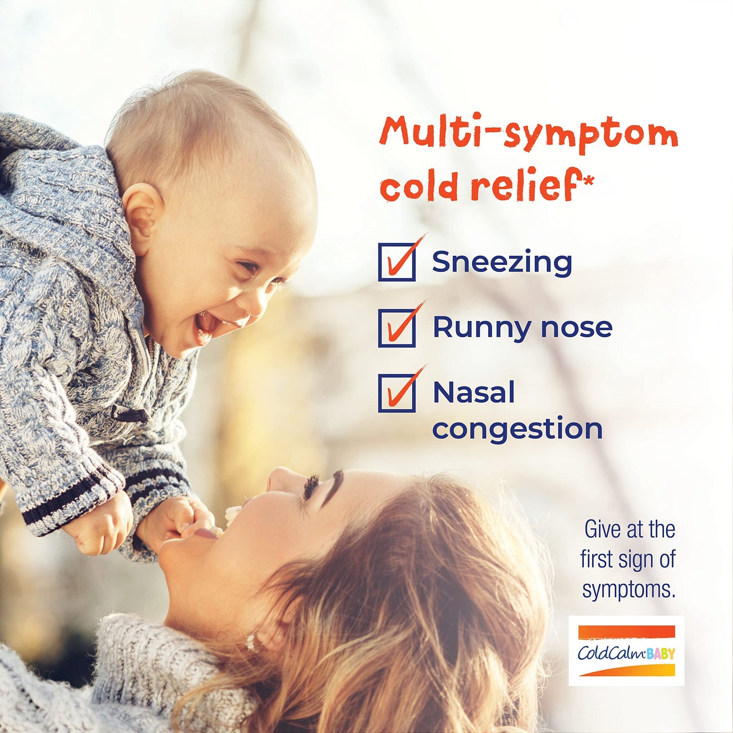 Boiron ColdCalm Baby 40 Count - Single-Use Drops for Relief from Cold Symptoms of Sneezing, Runny Nose, and Nasal Congestion - Sterile, Non-Drowsy Calm (8 Packets with 5 Liquid Doses)