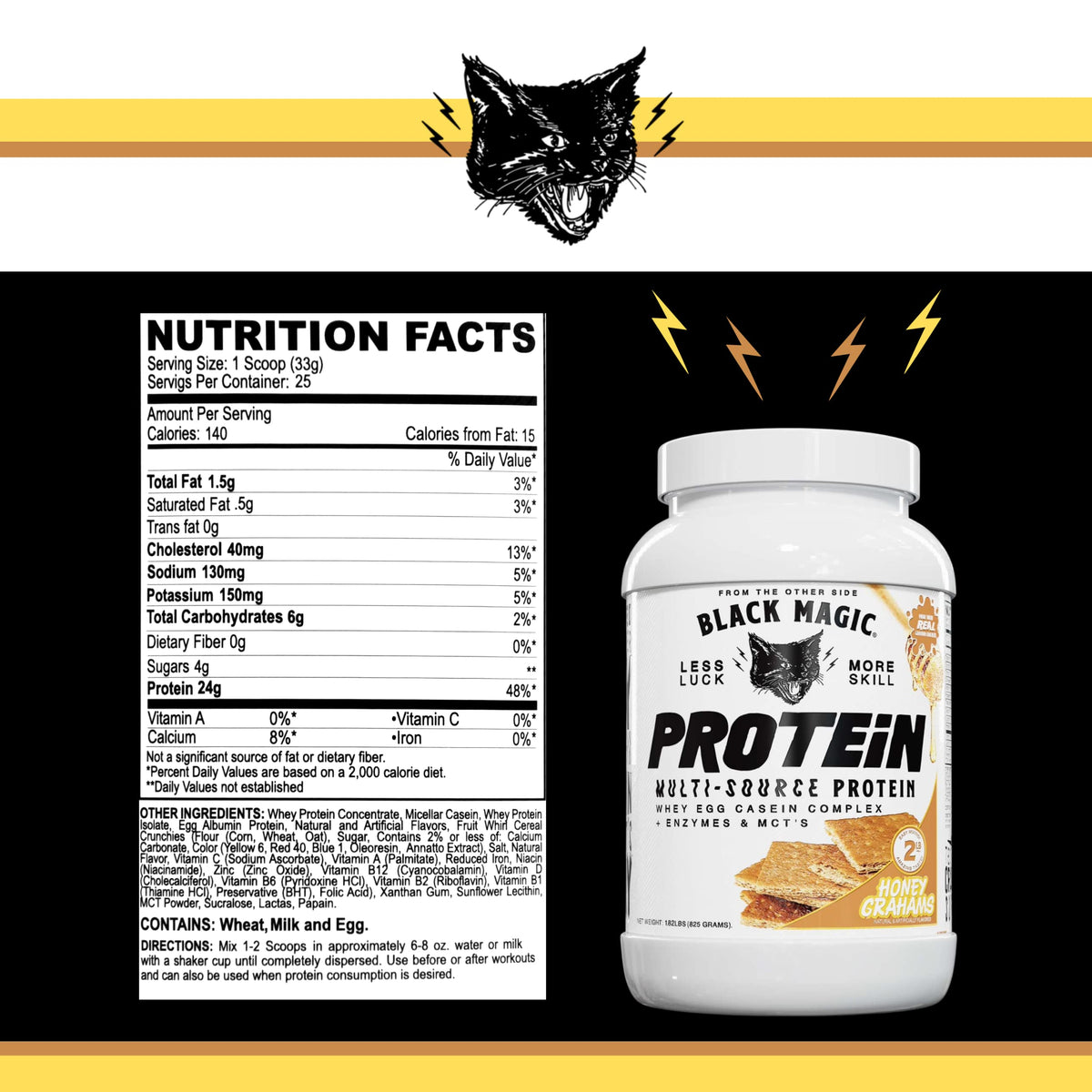 Worldwide Nutrition Bundle, 2 items: Black Magic Multi-Source Protein Powder - Whey