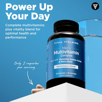 Vital Vitamins Men's Multivitamin Complex + NAD+ Supplement