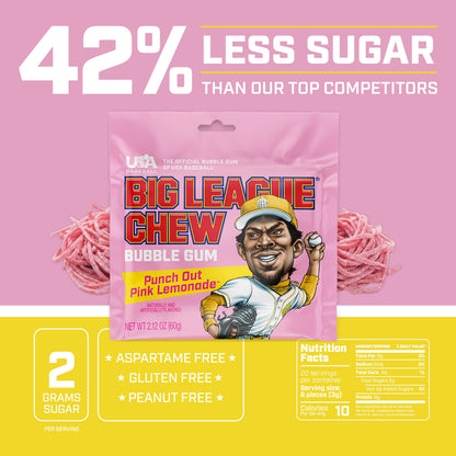 Big League Chew Original - Chewing Bubble Gum Pack of 3, 2.12 oz