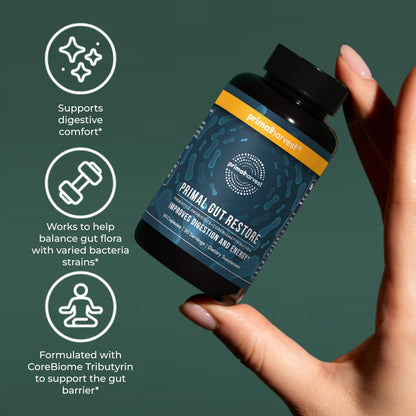 Primal Harvest Gut Restore - Daily Supplement, Gluten & Dairy Free, Vegan