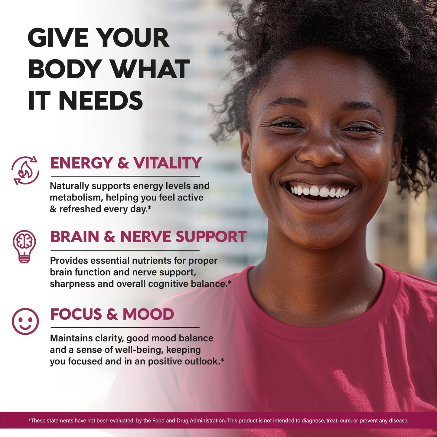 Vitamin B Complex for Men & Women - Made in USA - 11-in-1 B-Complex: B1, B2, B3, B5, B6, B7, B8, B9, B12 with Vitamin C, Choline, Inositol - Energy, Brain & Heart Support Supplement, 60 Vegan Capsules