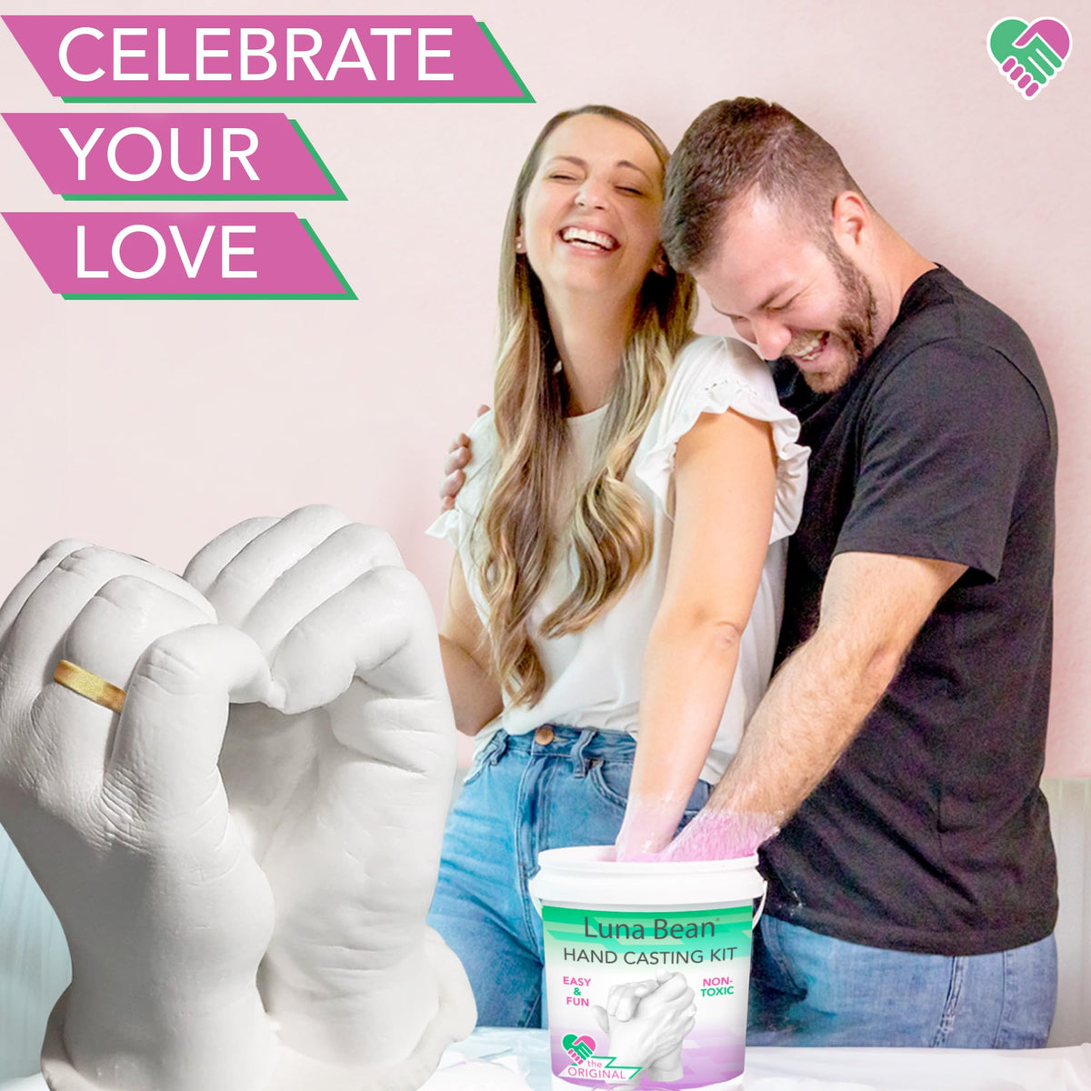 Luna Bean Hand Casting Kit - Unique Couples Gifts for Christmas, Anniversaries
