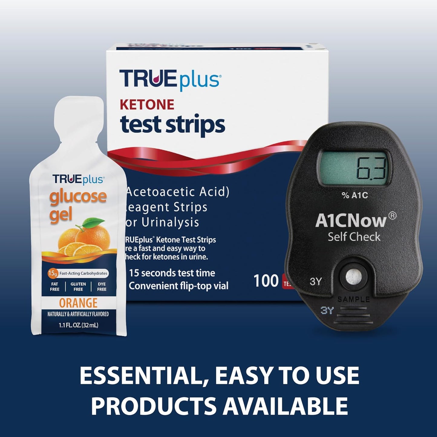 TRUEplus Ketone Test Strips, Urinalysis Test Sticks, 100 Count | Checks for Ketones in Urine, Fast and Easy Testing at Home, Ideal for Low-Carb Dieters and People with Diabetes