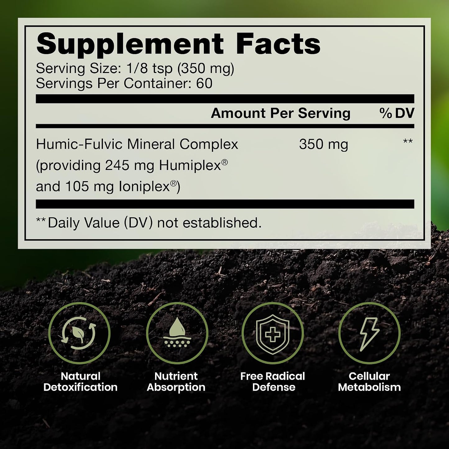 Pure Therapro Rx EarthMend Trace Mineral Powder for Women & Men, Fulvic Acid & Humic Acid Mineral Supplement, Ionic Trace Minerals Complex, Fulvic Humic Blend, Unflavored, 60 Servings