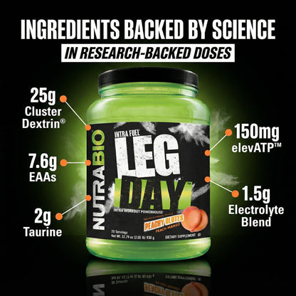 NutraBio Leg Day Intra Workout Powder – Advanced Carb Supplement with Cluster Dextrin & Electrolytes – Carb Powder with EAAs/BCAAs – Cyclic Dextrin for Performance – Cherry Lime, 20 Servings