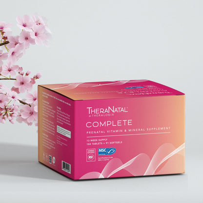 Theralogix TheraNatal Complete Prenatal Vitamin Supplement - 91-Day Supply - with DHA