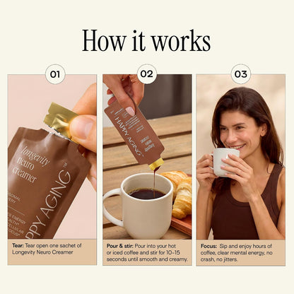 Happy Aging Liposomal Nootropic Coffee Creamer, Vanilla & Chocolate