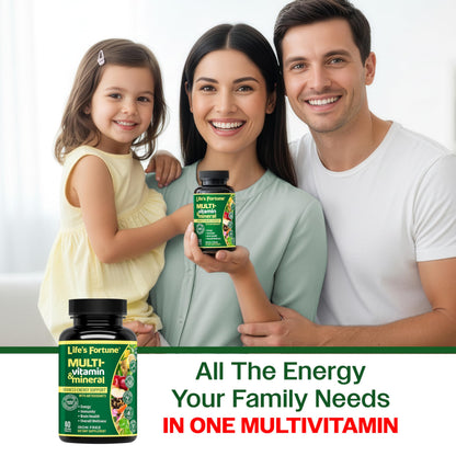 Life’s Fortune Liquid Multivitamin for Adults and Seniors – Fast Absorption Vitamins and Minerals with 90+ Nutrients for Energy and Immune Support – Easy to Digest, Sugar Free, Tropical Flavor, 32 oz