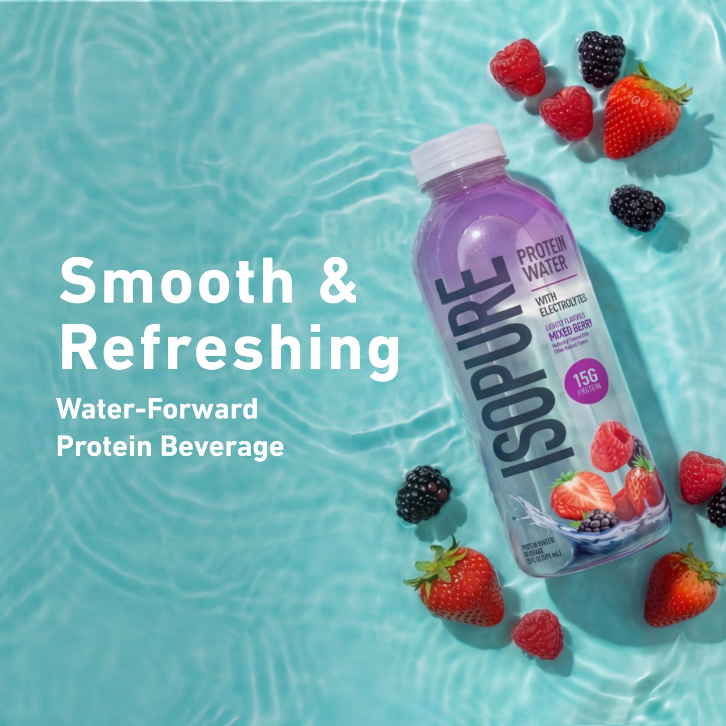 Isopure Clear Protein Stick Pack, Mixed Berry, 20 Count (Pack of 1)