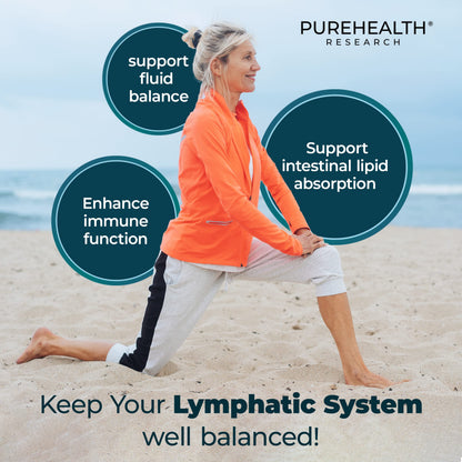 PUREHEALTH RESEARCH Lymph System Support Supplement - Lymphatic Drainage Supplement