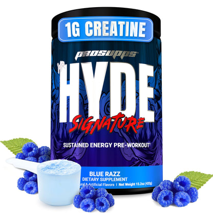 ProSupps Mr. Hyde Signature Pre Workout Powder with Creatine, Beta Alanine & Caffeine - Performance, Energy & Endurance - Clean Fitness & Gym Supplements for Men & Women (Blue Razz, 30 Servings)