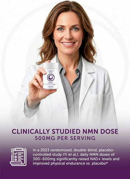 Lunakai USA Made NMN Supplement 500mg - NAD+ Support with Resveratrol 98%, TMG & Pterostilbene - Nicotinamide Mononucleotide for Daily Cellular Energy & Healthy Aging - 60 Vegan Capsules