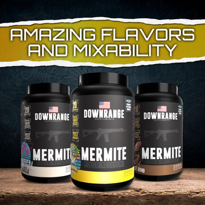 DownRange Supplements Mermite Whey Protein Powder, Post Workout Muscle Recovery