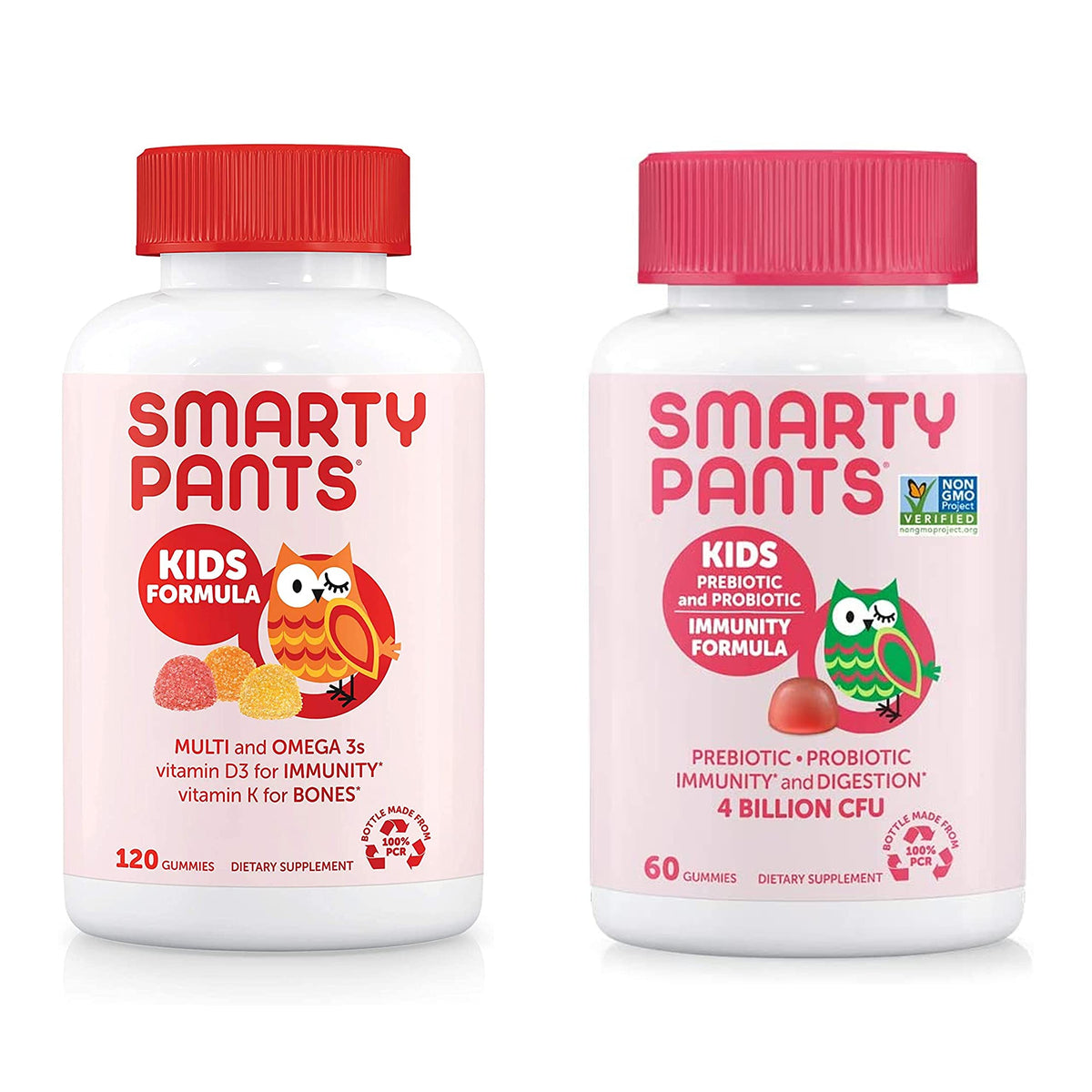 SmartyPants Kids Multivitamin Gummies and Probiotic Immunity Bundle: Omega 3 Fish Oil 