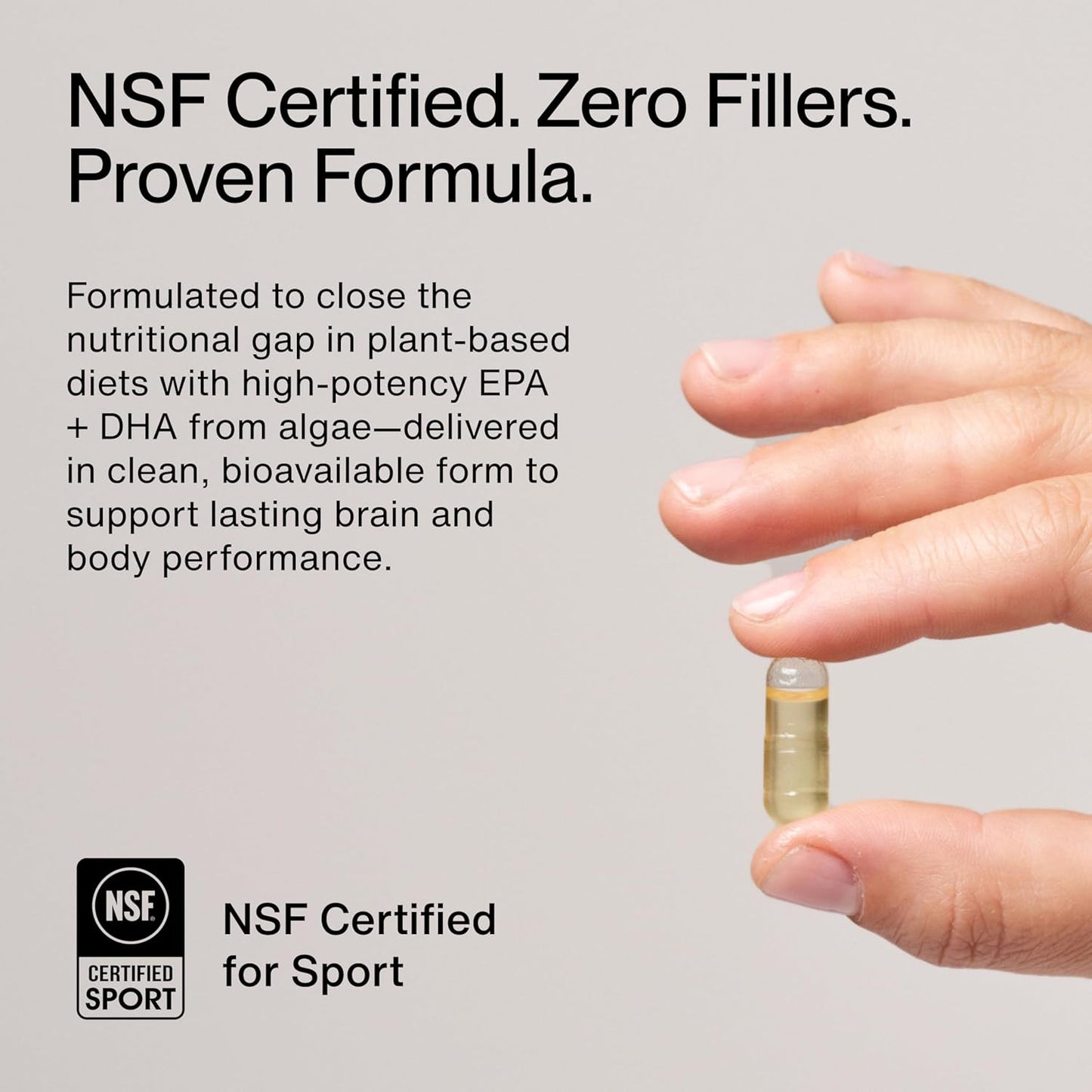 Momentous Vegan Omega-3 - Plant-Based EPA & DHA Supplement for Men & Women - Sourced from Algae Oil - Supports Heart, Joint, & Brain Health - NSF Certified for Sport - 1,000 mg - 30 Servings