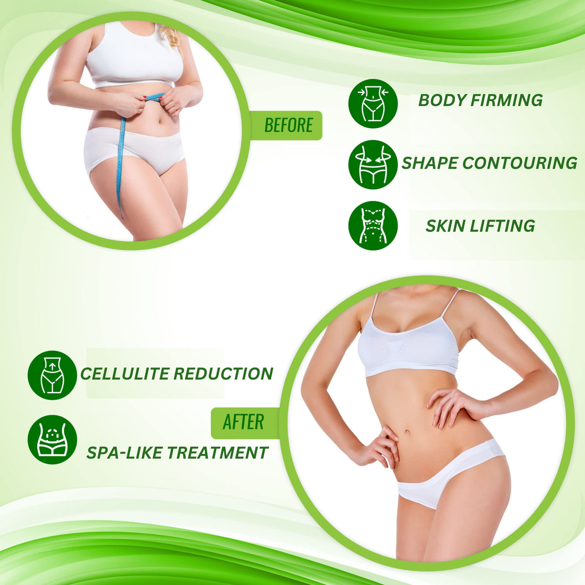 Moisturizing Body Wrap - New and Improved All Natural Body Applicator (5 WRAPS)