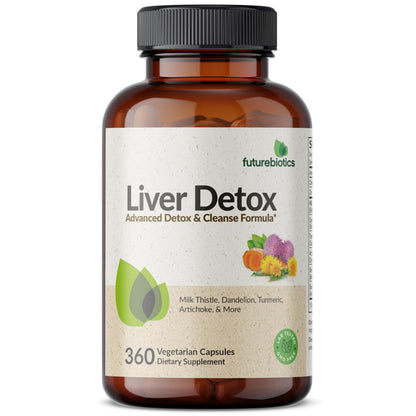 Futurebiotics Liver Detox Advanced Detox & Cleanse Formula Supports Healthy Liver Function with Milk Thistle, Dandelion Extract, Turmeric, Artichoke Leaf, & More, Non-GMO, 60 Vegetarian Capsules